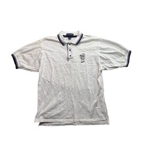 Vintage Swingster KFC Chicken Genius Polo Shirt White Mens Large Made in USA